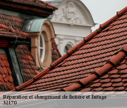 Réparation et changement de faitière et faitage aux-aussat-32170 GR Couverture 32