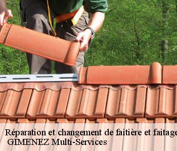 Réparation et changement de faitière et faitage esclassan-labastide-32140 GIMENEZ Multi-Services