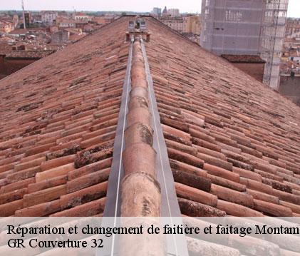 Réparation et changement de faitière et faitage montamat-32220 GR Couverture 32
