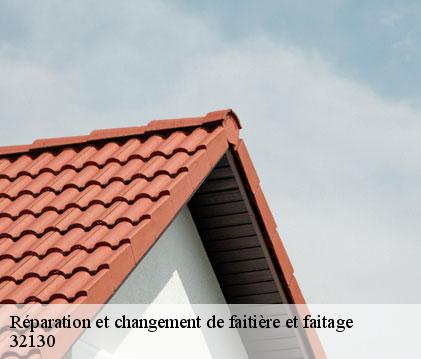 Réparation et changement de faitière et faitage noilhan-32130 GR Couverture 32