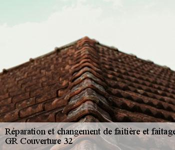 Réparation et changement de faitière et faitage pouy-loubrin-32260 GR Couverture 32