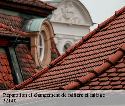 Réparation et changement de faitière et faitage  saint-blancart-32140 GR Couverture 32