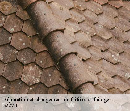 Réparation et changement de faitière et faitage saint-sauvy-32270 GR Couverture 32