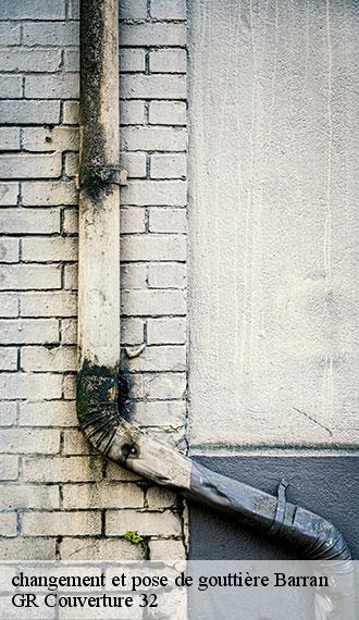 changement et pose de gouttière barran-32350 GR Couverture 32